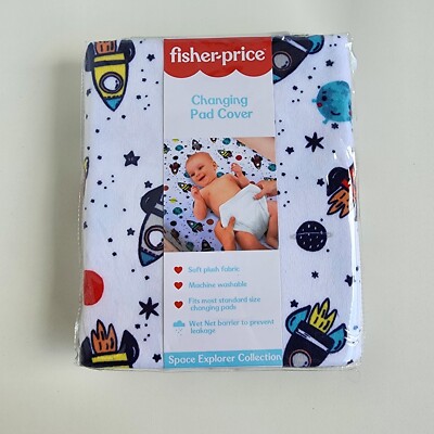 NWT Fisher Price Baby Changing Pad Cover Space Explorer Plush 16''x32''