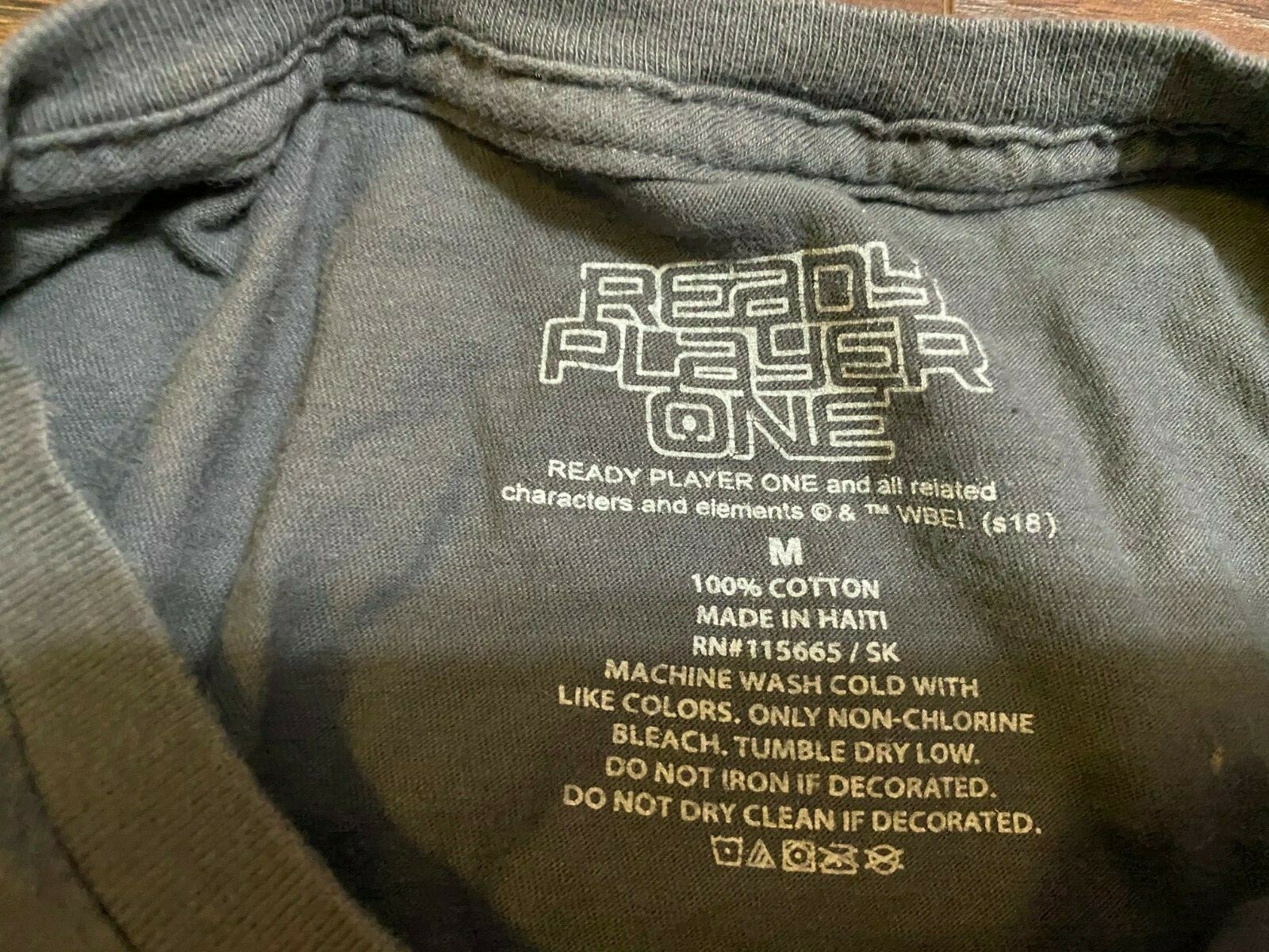 Mens Ready Player One Graphic Grey T-Shirt Size M Medium Movie Tee