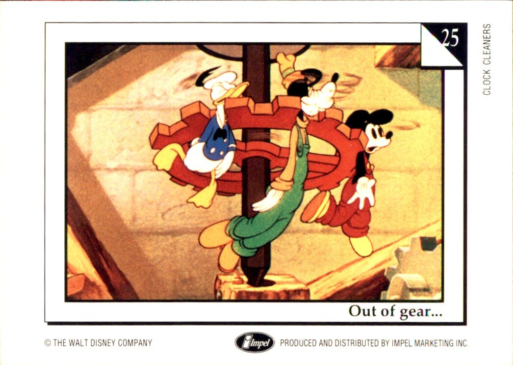 DONALD 1991 Impel Disney Series One #25 Clock Cleaners Mickey Mouse