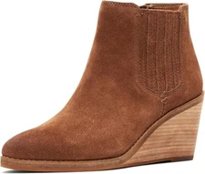 FRYE AND CO. Z76127 Womens Cognac Suede Kaye Chelsea Bootie Size 8M