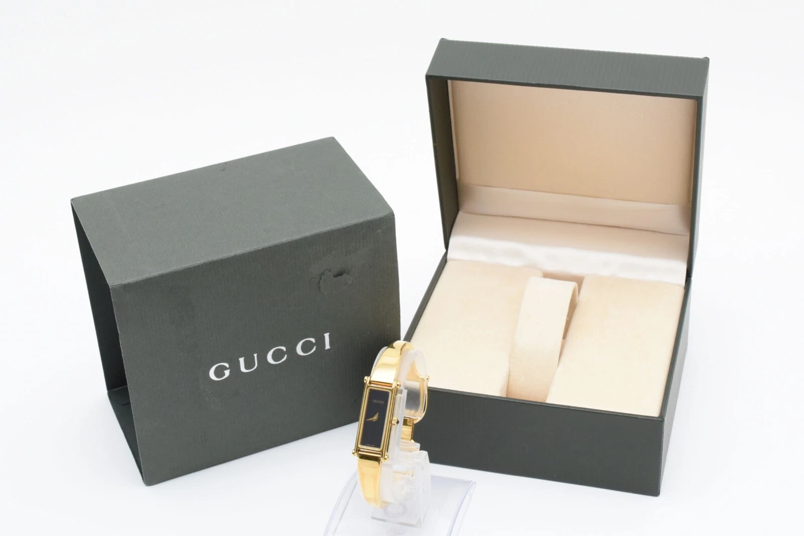 [EXC+5 en boîte] Montre femme GUCCI 1500 cadran noir bracelet du JAPON #2