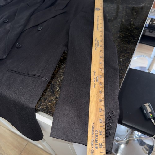 Vintage Karl Lagerfeld 44R Wool Double Breasted Pinstripe Jacket Sport Coat - Picture 15 of 16