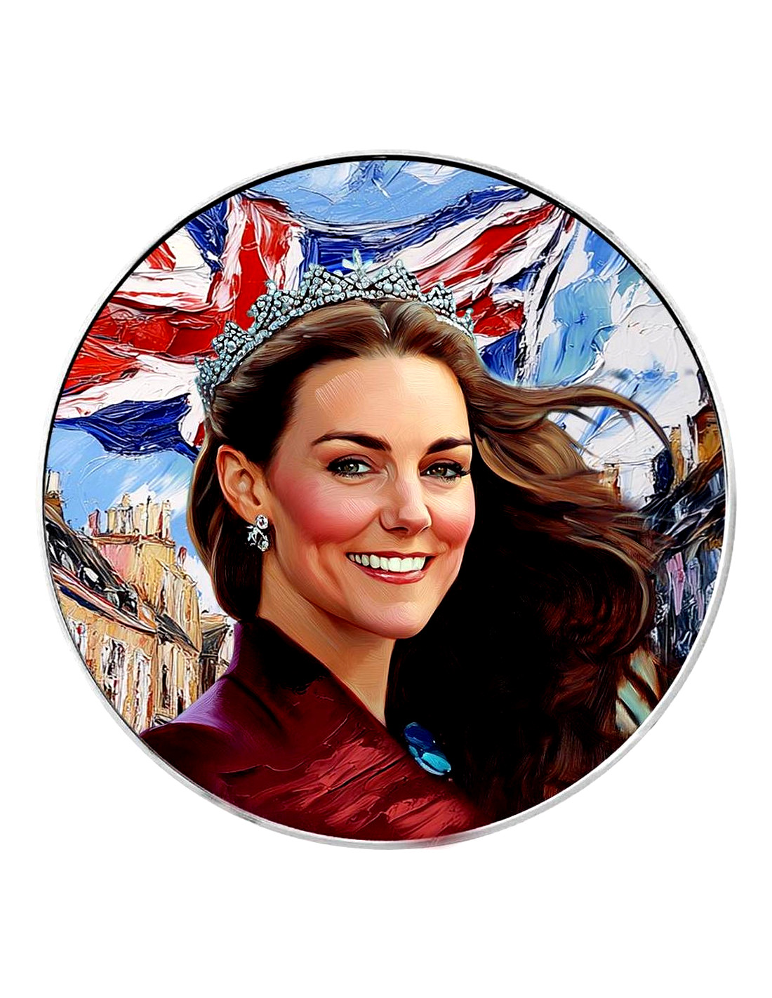 PRINZESSIN KATE Eleganz in der Kunst 1 Oz Silbermünze 1$ USA 2024