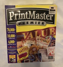 PrintMaster Premier Windows 95  3.1 CD-ROM Open Box RARE 1998 Mindscape V.4.0