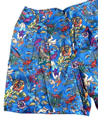 NICOLE MILLER Vintage 1992 100% Silk Rare Limited Shorts Beach Ocean Scuba Large - Picture 4 of 14