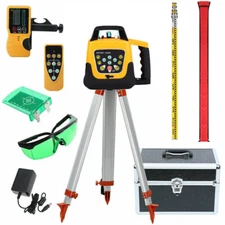 Green Beam Self Leveling Laser Level Kit 360° Rotary Laser + Tripod & Caliper