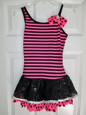 Curtain Call Child Sz. Large Pink/Black Jazz Dance Costume