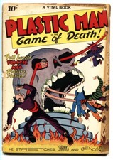 PLASTIC MAN 1-1943-First issue-Tojo-Jack Cole-SKULL COVER 