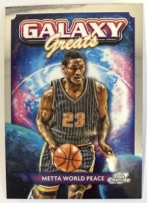 2023-24 Topps Chrome Cosmic Galaxy Greats GG-14 Metta World Peace, Indiana Pacer
