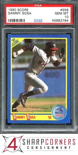 1990 SCORE #558 SAMMY SOSA RC WHITE SOX PSA 10