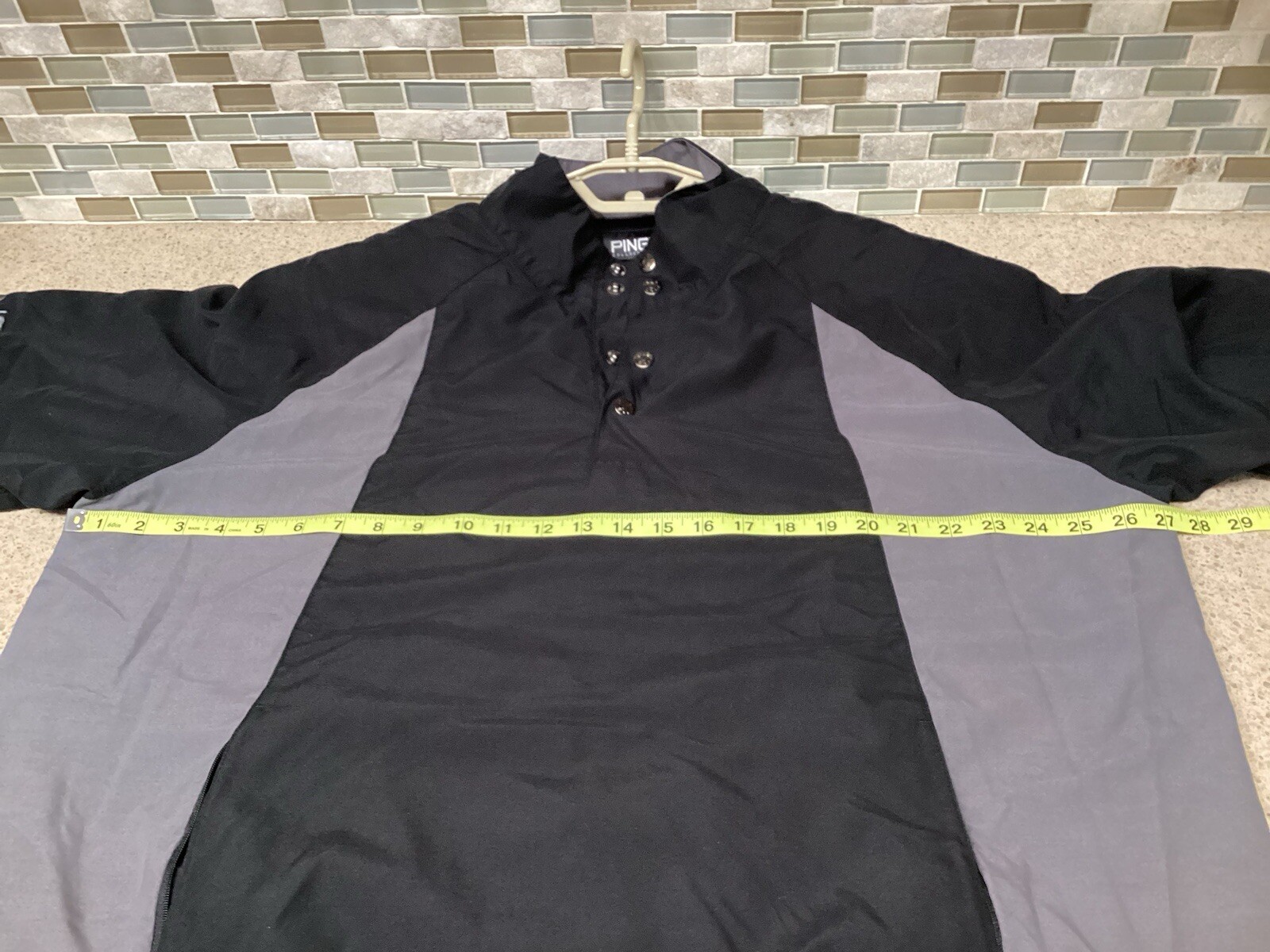 Ping Collection Golf Snap Jacket Pullover Black/G… - image 8