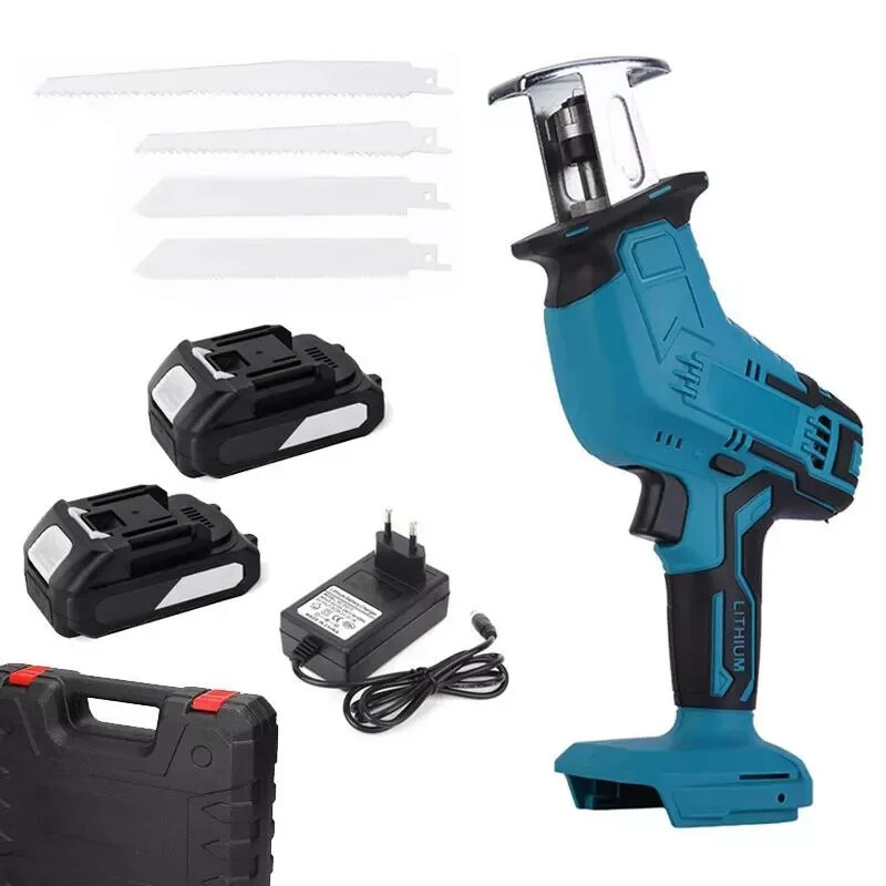 Sega Seghetto A Gattuccio Batteria Motosega Elettrosega 4 Lame 2 Batterie 48v