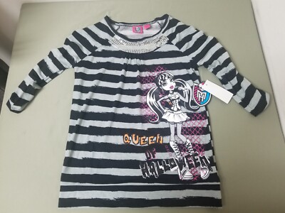 New Girls Monster High Queen Of Halloween Top.