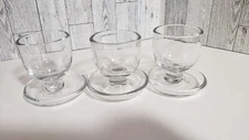 Set Of 3 glass kiddush Cups
