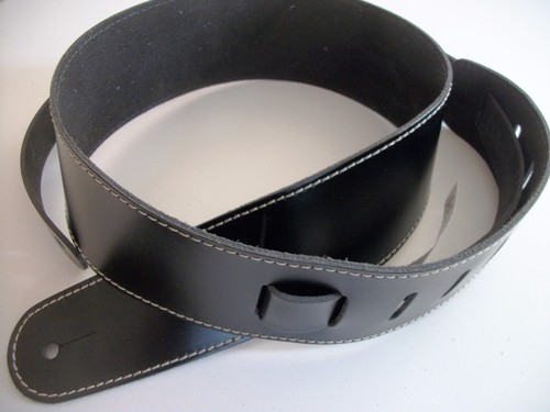 NEW Sangle D'ADDARIO - CUIR VERITABLE - noire - pour guitare, basse - Imagen 3 de 3