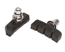 2x Bicycle 50mm Bike Brake Shoes Threaded Post Universal Caliper Pads Black Pair