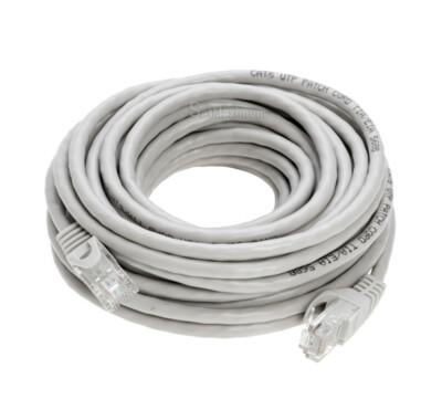 CAT5e Ethernet Patch Cable RJ-45 LAN Internet Cord Gray 25FT-200FT Multipack LOT