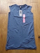 ACTIVE LIFE women's NWT sz S denim blue short sleeve comfy dress