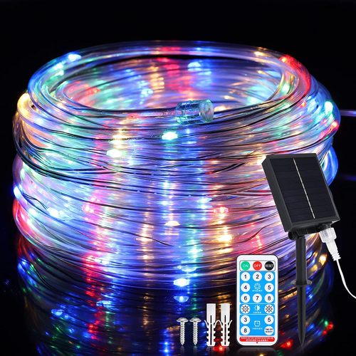 Solar Rope Lights Outdoor, 72FT 200 LED Solar Powered Fairy Lights 8 Modes Solar - Picture 10 of 12