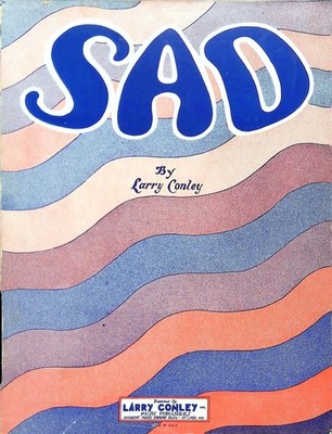Sad Sheet Music Larry Conley 1927 Expressive Lonesome Ballad Key of F