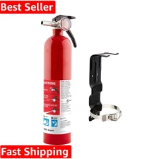 Home1 Rechargeable Fire Extinguisher  Rated 1-A:10-B:C with Mounting Bracket