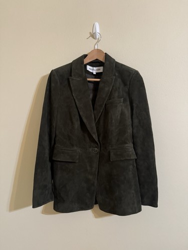 Veronica Beard Duane Suede Dickey Jacket Cypress Size 6