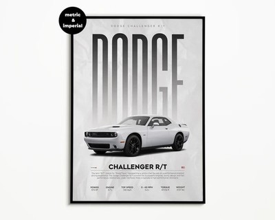 Dodge Challenger R/T Poster | Hyper Car Poster | Super Car