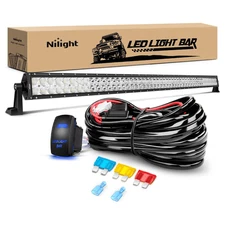 52 Inch 300W Double Row Spot Flood LED Light Bar | 14AWG Wire 5Pin Switch  