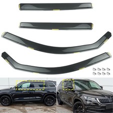 Window Visor Wind Deflectors w/ Clips For Skoda Kodiaq MK1 SUV 5 Door 2016-2024