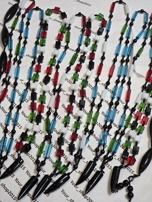 Ladenschließung AUSVERKAUF Glasperlen lange Kette Funky Halsketten für Damen
