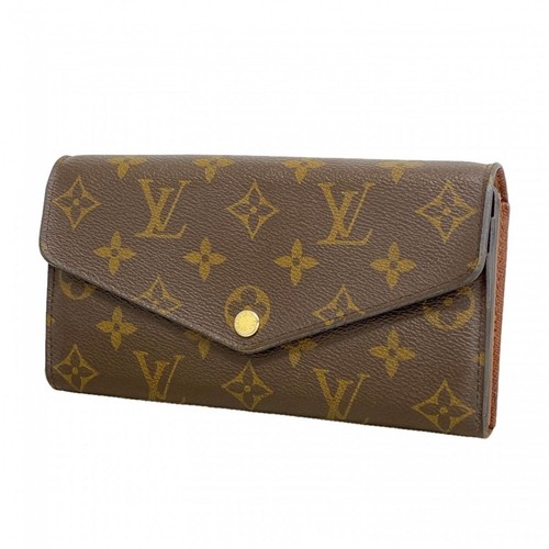 Louis Vuitton Monogram Portefeuille Sarah Long Wallet Brown Women Authentic