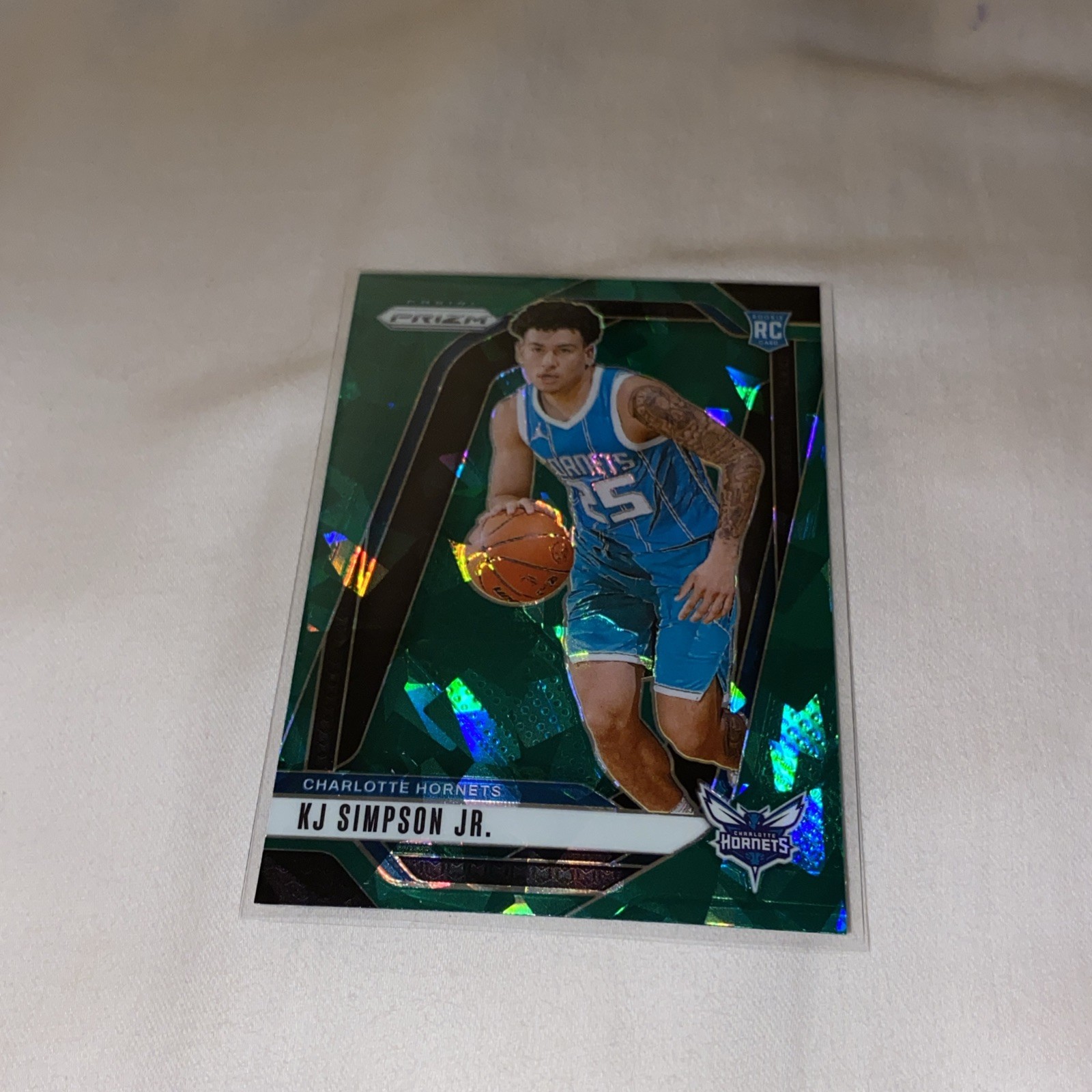 KJ Simpson Jr. 2024-25 Panini Prizm Green Ice Prizm RC #247