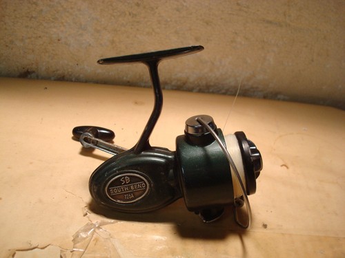 South Bend fishing reel vintage #725A green Metal