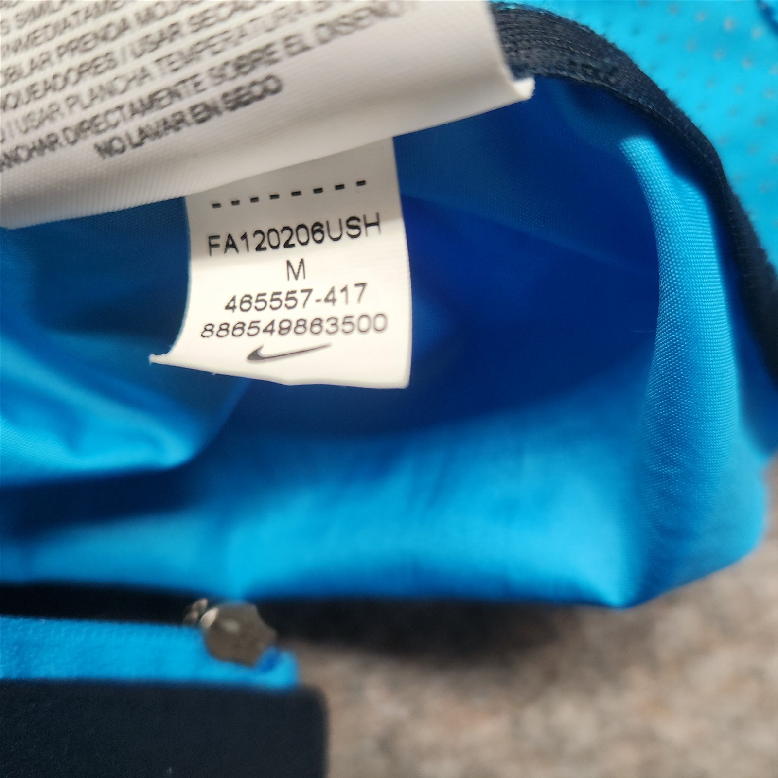 Nike Vapor Women's Running Jacket Blue/Black 465557-417 Sz Medium M thumbnail 6