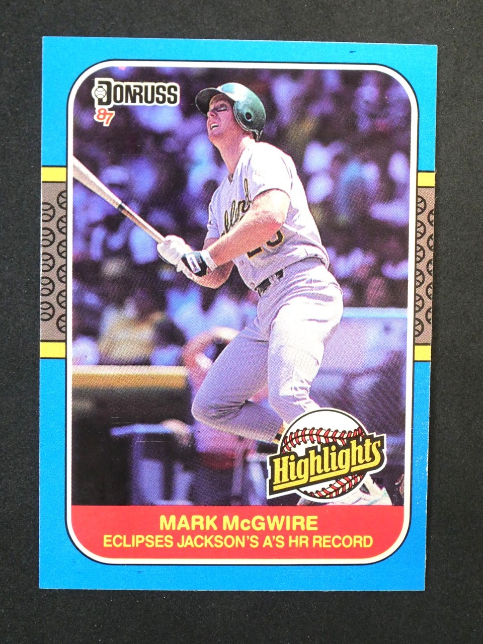 1987 DONRUSS Hightlights Mark Mcgwire 1987 Baseball Card #46