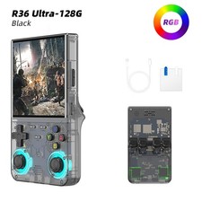 Black R36 Ultra Handheld Game Console 4 Inch ...