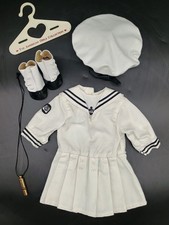 American Girl Pleasant Company Samantha Middy Outfit Dress Tam Shoes Whistle EXC