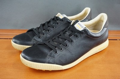 Ecco Biom Hybrid Shoes Mens Size 12 Black Leather Golf Sneakers Comfort Casual