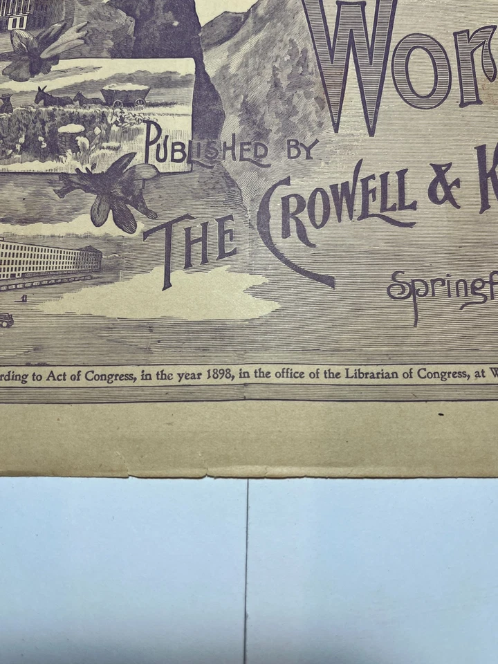 1898 VIRGINIA & WEST VIRGINIA State Map Fm 1898 New Peerless Atlas SEE DESCRIP - Image 3 of 3