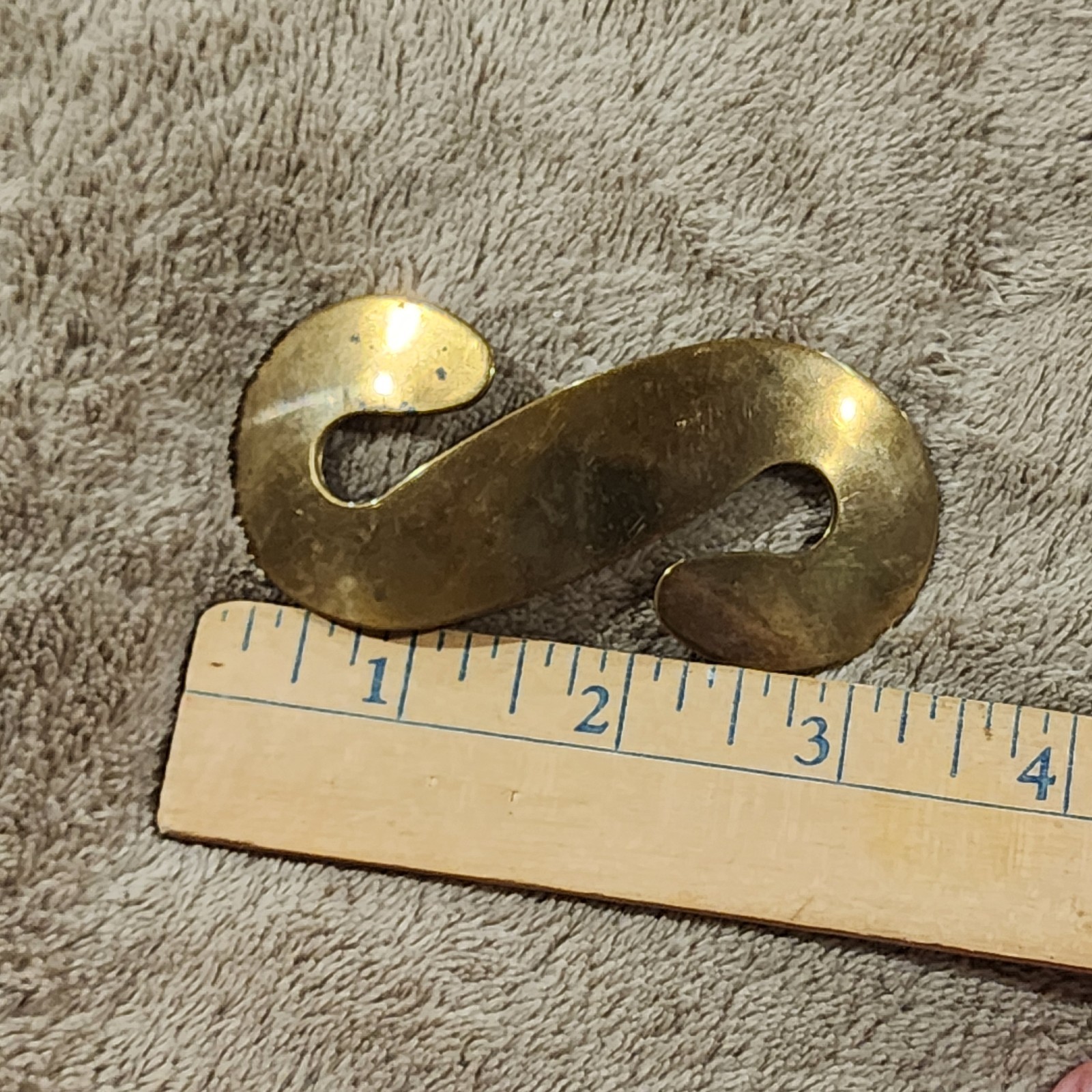 Handmade Solid Brass Post-Medieval Buckle - image 5