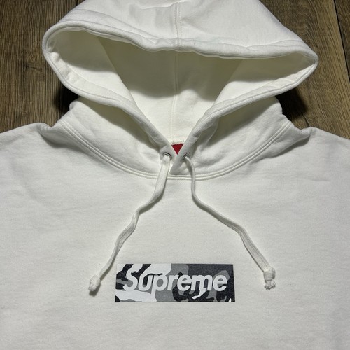 Supreme Miami Box Logo Sweatshirt Hoodie Snow Camo Men’s Medium Brand New - Picture 3 of 12