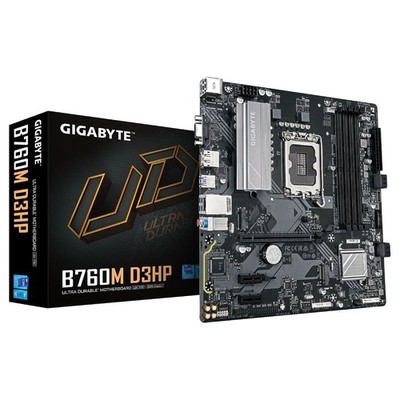 Gigabyte B760M D3HP Motherboard Intel B760 LGA 1700 DDR5 Micro ATX  SATA3   M.2