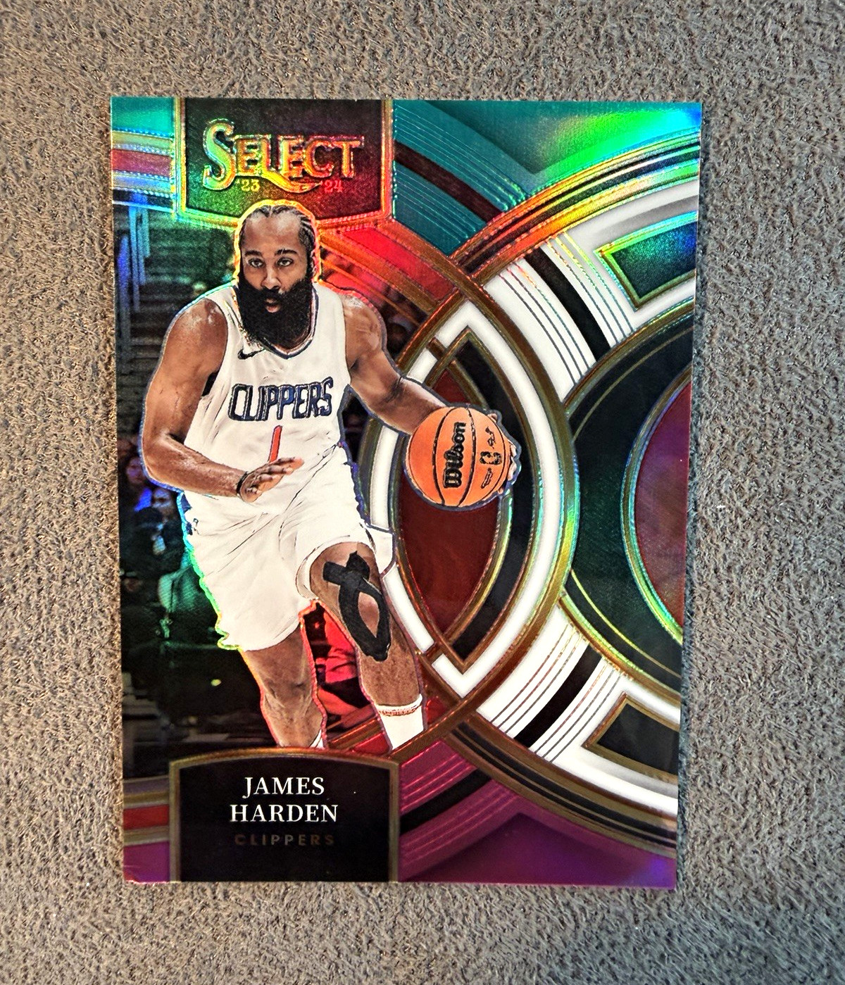 Panini 2023-24 Select James Harden Premier Level Prizm /49 #137 Clippers