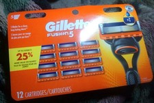 GILLETTE FUSION 5 pasuje do wkładu Fusion ProGlide Shield 12 wkładów NOWY!!!!!