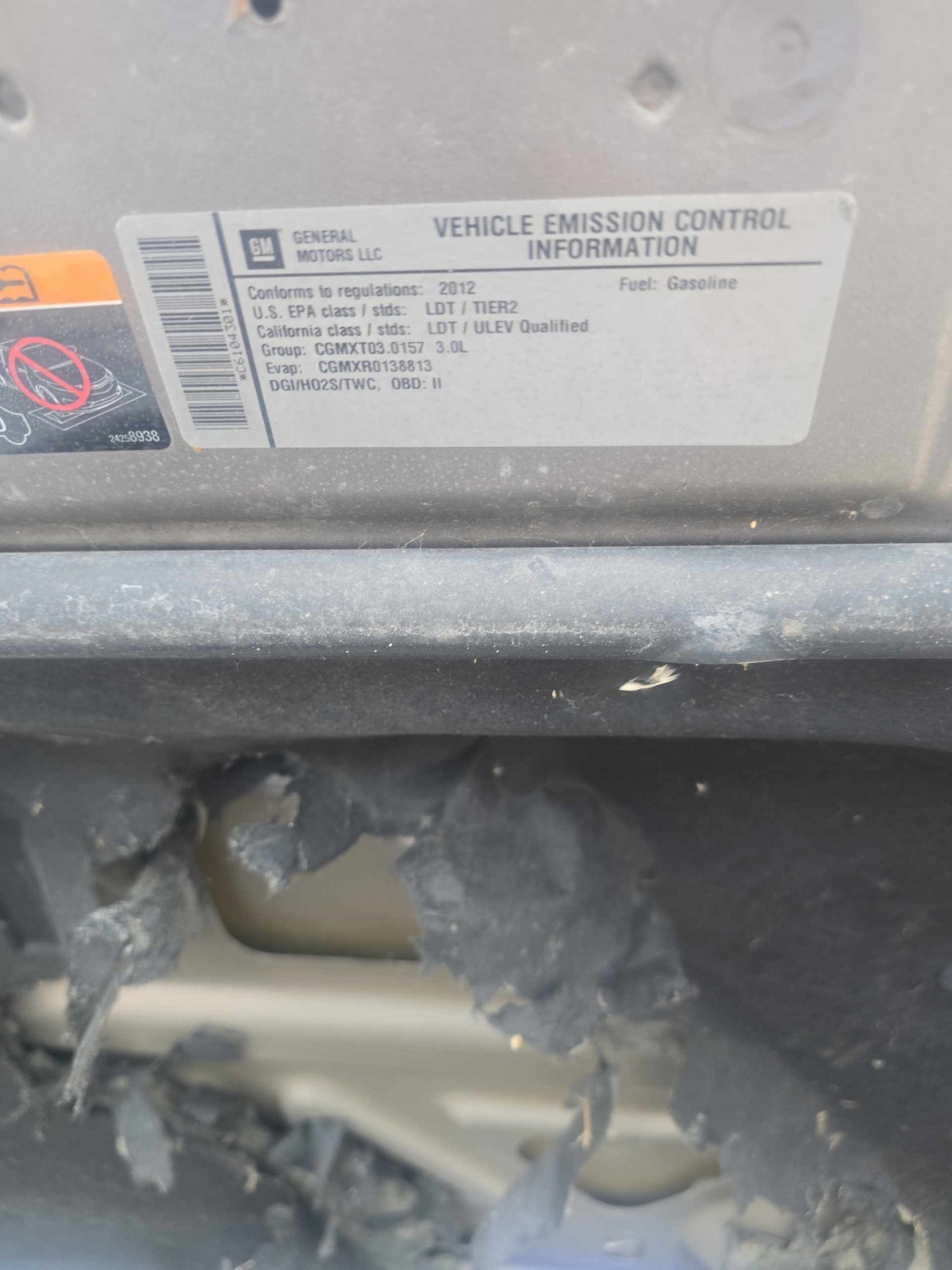 2010-2017 GMC TERRAIN LEFT QUARTER GLASS/WINDOW WITH PRIVACY TINT GLASS ONLY