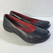 CLARKS UNSTRUCTURED Leather Shoes Loafer Ballet Flats Slip On Two Tone UK 6.5