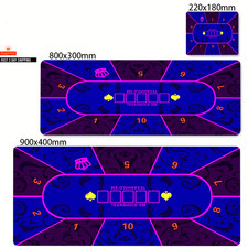 50X100Cm Professional Poker Mat Texas Holdem Pokers Tablecloth Portable Rubber W