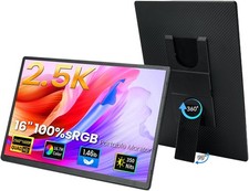 16" Portable Monitor - 2.5K QHD External Display 100 sRGB HDMI/USB C