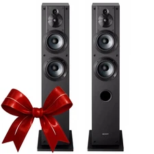 Sony SSCS3 Stereo Floor-Standing Speaker Pair Bundle (Black)