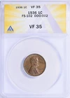1936 ANACS VF 35 FS-102 DDO-002 Lincoln Cent
